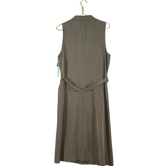 Antonio Melani Sleeveless Button Down Belted Midi Dress Modal | Size 14 - Picture 3 of 13